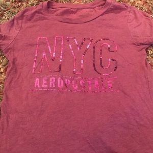 XS Aeropostale tee. Wine colored